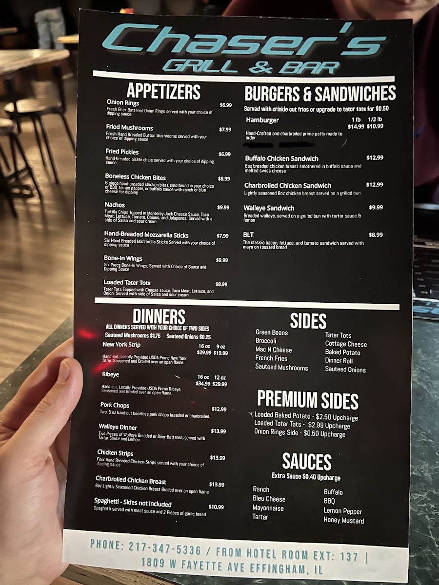 Chaser's Grill & Bar Menu - Image 2